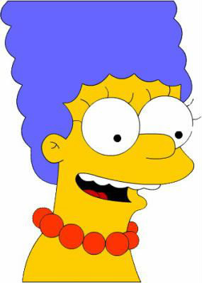 De quelle couleur est la robe de Marge ?