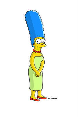 Quelle et la couleur de cheveux de Marge ?