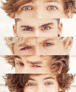 Qui a les yeux bleus parmi eux ?
