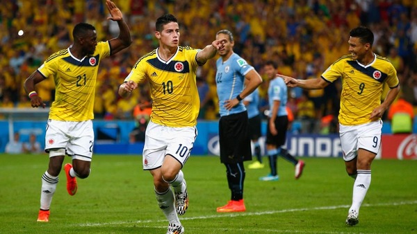 Dans le second 8e de finale, sur quel score la Colombie a-t-elle éliminé l'Uruguay ?