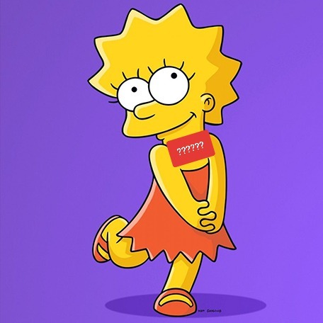 De quelle couleur est le collier porté par Lisa Simpson avec sa célèbre robe rouge ?
