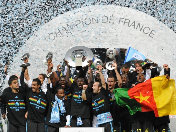 Quand l'OM remporte le Championnat de France en 2010, quelle équipe est son dauphin ?
