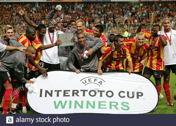 En quelle année le RC Lens a-t-il été vainqueur de la Coupe Intertoto ?