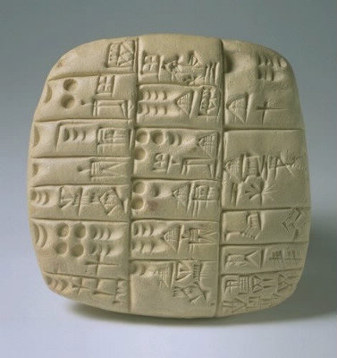 Quel est ce type d'écriture né en Mésopotamie ?