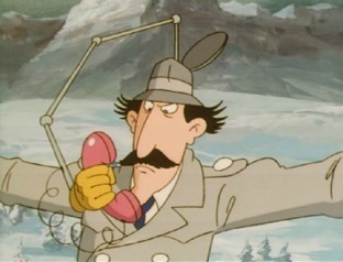 Dans un épisode, Gadget dit porter une fausse moustache pour une enquête alors qu'en réalité ........
