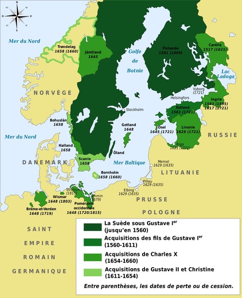 Comment s'appelle l'ère de l'apogée suédoise (1611 - 1718) ?