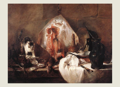 Quel est ce tableau de Chardin où le chat vole de la nourriture ?