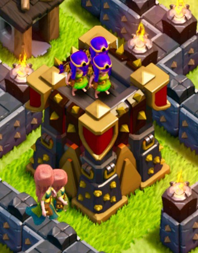 Quel est le prix, en or, que coûte l'amélioration de la tour d'archers au niveau 13 ?