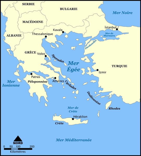 Quel est l'autre nom de la mer de Crète ?
