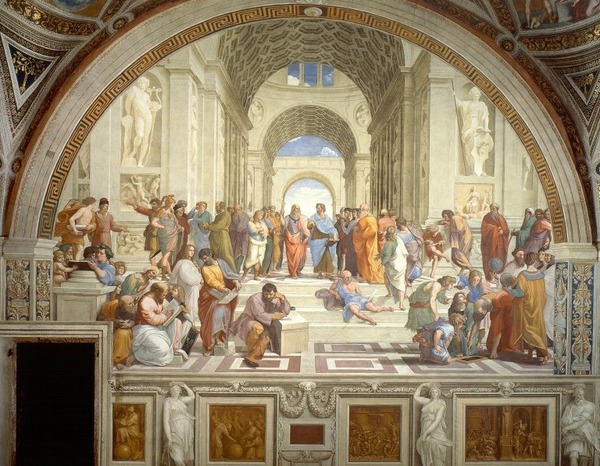 Située au Vatican, "L'École d'Athènes" est une fresque du peintre italien...