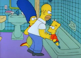 Bart à des problèmes avec Nelson, il ne peut pas se plaindre au directeur Skinner sinon il violera :