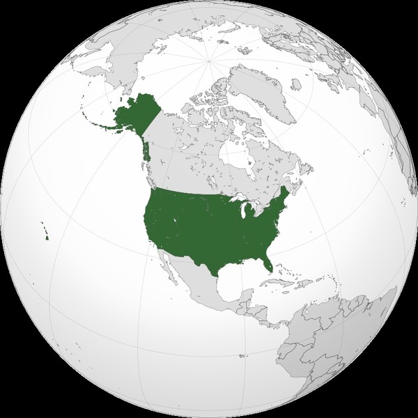 Où se situe la majorité du territoire des USA ?