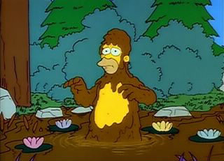 Après une balade en camping-car en pleine forêt qui tourne mal, Homer se retrouve dans une mauvaise position. Un campeur le confond avec :