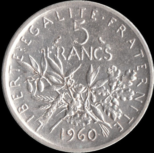 De 1960 à 1962, quelle était la monnaie de la France ?
