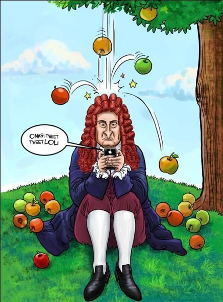 Qu’observait l’anglais Newton lorsqu’il découvre la loi de la gravitation universelle ?