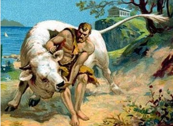 Hercule capture le taureau de Minos, mais qui l'achève ?