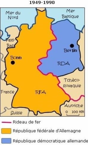 Quels noms portent les zones de l'Allemagne en 1945 ?