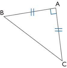 En géométrie, comment s'appelle un triangle ayant deux côtés égaux et un angle à 90 degrés ?