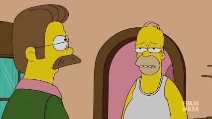 Dans l'épisode "Homer l'hérétique", de quoi Ned a-t-il sauvé Homer ?