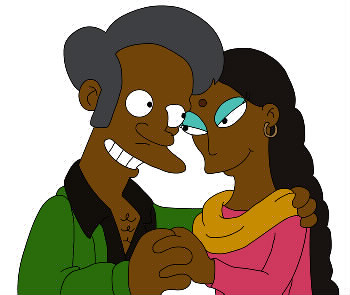 Comment s'appelle la femme d'Apu ?