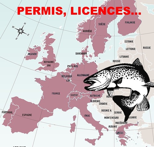 Dans quels pays de l'Europe de l'Ouest un examen est nécessaire pour obtenir un permis de pêche ?