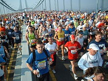 Coureurs du Marathon de New-York en...