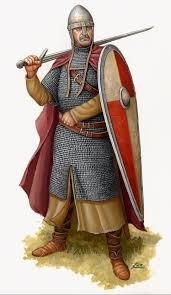 Voici un chevalier de la fin du XIe siècle, environ. Quel type d'équipement typique ne voit-on pourtant pas sur la photo ?