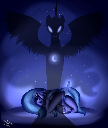 Luna s'est transformée en Nightmare Moon par...