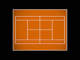 Combien donne la somme des couloirs + les carrés de service au tennis ?