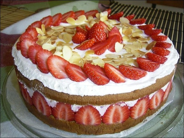Quel est le nom de ce dessert fait à base de gênoise, de crème et des fruits figurant sur la photo ?