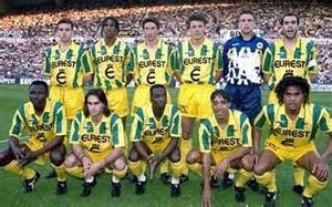 Combien le FC Nantes a-t-il perdu de matchs en 1994-95 ?