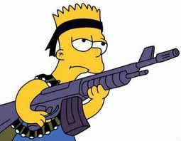 Quel arme Bart a-t-il toujours sur lui ?