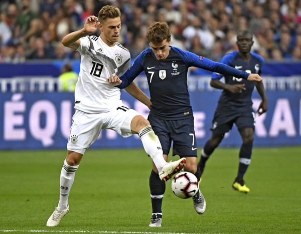 Lors d'un match de Ligue des Nations en 2018, sur quel score les français ont-ils battu les allemands ?