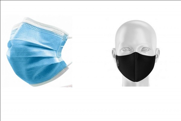 Parmi ces deux masques, lequel est en tissu ?