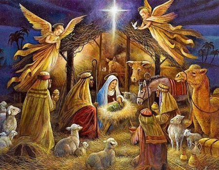 Quel animal ne trouve-t-on pas dans une traditionnelle crêche de Noël ?