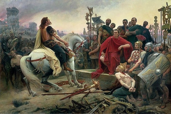 En quelle année Lionel Royer a-t-il peint le célèbre tableau "Vercingétorix jette ses armes aux pieds de César" ?