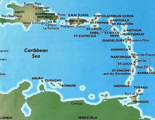 ¿ En cuál mar se sitúa la Martinica?