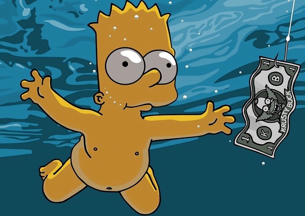 Bart a joué bébé dans une publicité pour des couches culottes.