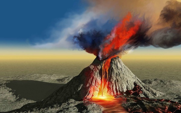 Conduit créé par l'ascension du magma depuis une chambre magmatique jusqu'à la surface d'un volcan lors d'une éruption.