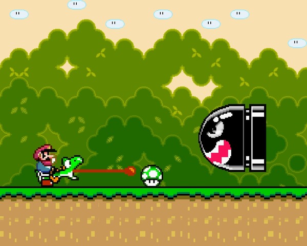 Dans ce jeu, de quoi Yoshi sort-il pour aider Mario ?