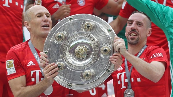 En 12 saisons au Bayern, combien Franck a-t-il remporté de Bundesliga ?
