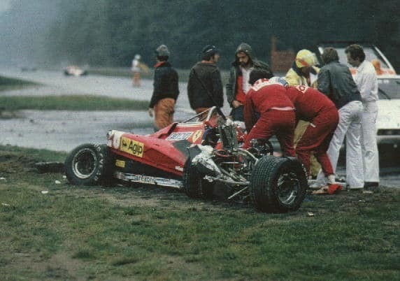 Quel compatriote entre en collision avec Alain et se blesse gravement lors des essais du Grand Prix d'Allemagne en 1982 ?