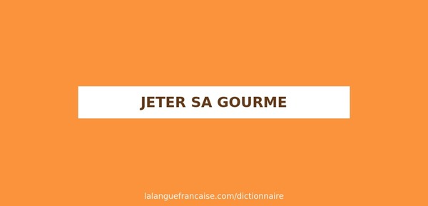Que signifie l'expression "Jeter sa gourme" ?