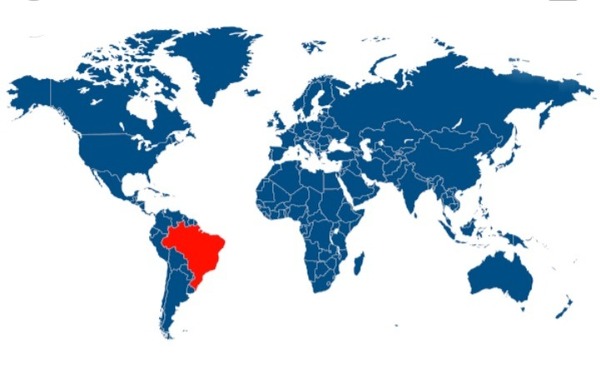 O Brasil está localizado em um continente chamado de :