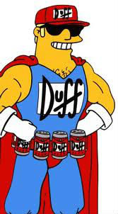 Quelle est la mascotte de la bière Duff ?