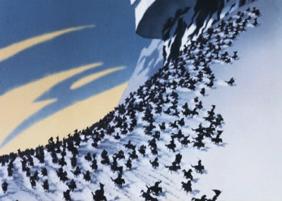Mulan empêche les Huns de les attaquer dans la montagne, comment ?
