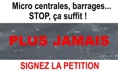 La pétition « Micro centrales, barrages...Stop ! » est en ligne depuis :