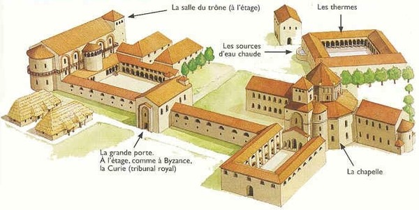 Où se situait le palais de Charlemagne ?