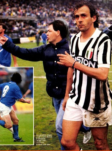 Le 17 mai 1987 avec la Juventus, il dispute le dernier match pro de sa carrière contre ...