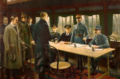 Où fut signé l'armistice du 11 novembre 1918 pour stopper la Première Guerre Mondiale entre la Triple Entente et la Triple Alliance ?